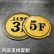 Acrylic floor sign Digital index card Community floor affixed to the building arch Floor card elevator unit prompt sticker Floor number Floor number plate Wall sticker guide card customized custom