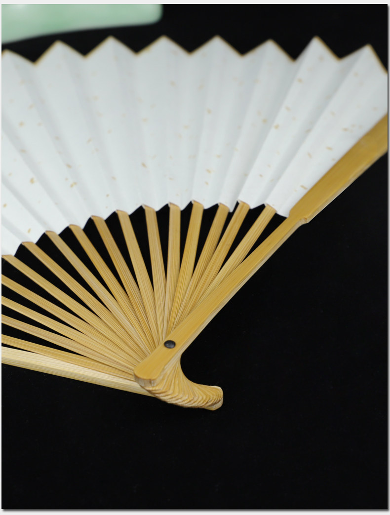 7-10寸玉竹折扇手工扇骨宣纸苏工扇面古风风男女文玩扇