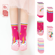 Girls' socks Spring and Autumn Pure Cotton Children's Girls Autumn and Winter Full Cotton Girl Baby Festival Boys Stocks