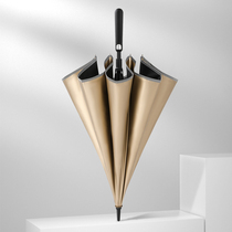 Long-handled umbrella Increased reinforcement thickened automatic oversized three-person umbrella sunny and rainy dual-use men and women custom advertising logo