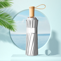 16-bone titanium silver sunscreen sun umbrella womens summer sun umbrella dual-use large folding anti-wind and rain umbrella sunshade anti-UV