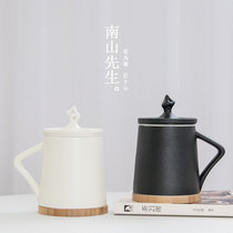 Mr Nanshan Taihu stone mug Ceramic with lid with filter Office tea cup Couple water cup customization