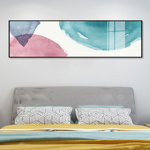 Modern minimalist bedroom bedside decoration painting warm living room sofa background wall hanging painting room mural horizontal version light luxury
