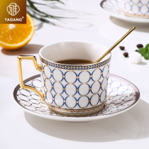 With spoon ceramic cup coffee cup Nordic ins creative personality home large capacity afternoon tea cup cup saucer set