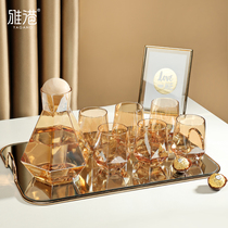 Heat-resistant Diamond Glass set home light luxury high temperature transparent living room drinking water cup milk juice Tea Cup