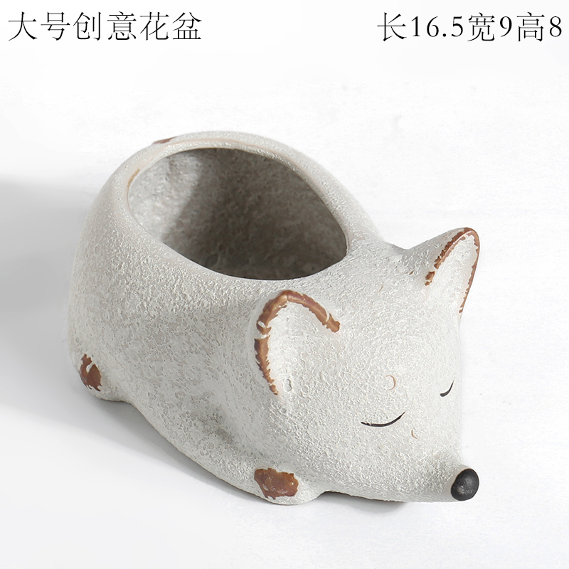 Through my pockets ceramic blue meaty plant pot ware ceramic creative move northern wind elephant rabbit fox furnishing articles