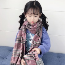 Childrens scarf Winter girls Korean version of the child collar Boys warm plaid wild fashion casual baby scarf