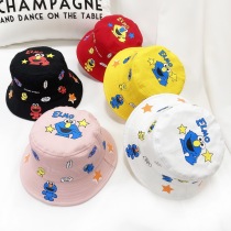 Childrens fishermans hat Korean cartoon baby sun hat spring summer boy girl cute basin hat children cute hat