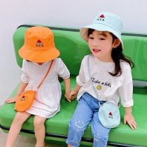 Children fishermans hat spring and summer baby sun hat childrens hat bag leisure Joker mens and womens basin hat
