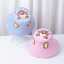 Baby fishermans hat Spring Autumn Childrens basin hat cute boys and girls Childrens hat cartoon 2-3-4 years old baby hat cute