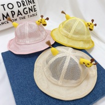 Baby fisherman hat summer mesh breathable childrens basin hat for boys and girls Big eaves sunshade childrens sun hat