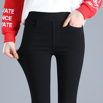 Leggings female outer wear spring and autumn 2021 new black small feet elastic high waist thin summer thin pencil black pants