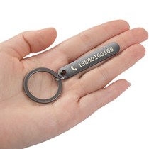 Lightweight Titanium alloy key button anti - loss mounted Creative car chain personality phone number custom engraving