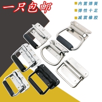 304 stainless steel folding handle load-bearing industrial plate type handle tool box spring handle box ring handle handle