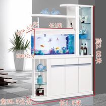 New Partition Wine Cabinet With Fish Tank Double Sided Cabinet Room Cabinet Screen Wind Cabinet Door Hall Cabinet Suchon Cabinet Living-room Ostyle Shoe Cabinet