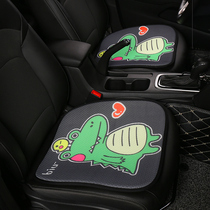 Summer car cartoon cushion breathable ventilation ice silk no backrest three-piece car seat four-season universal cooling pad