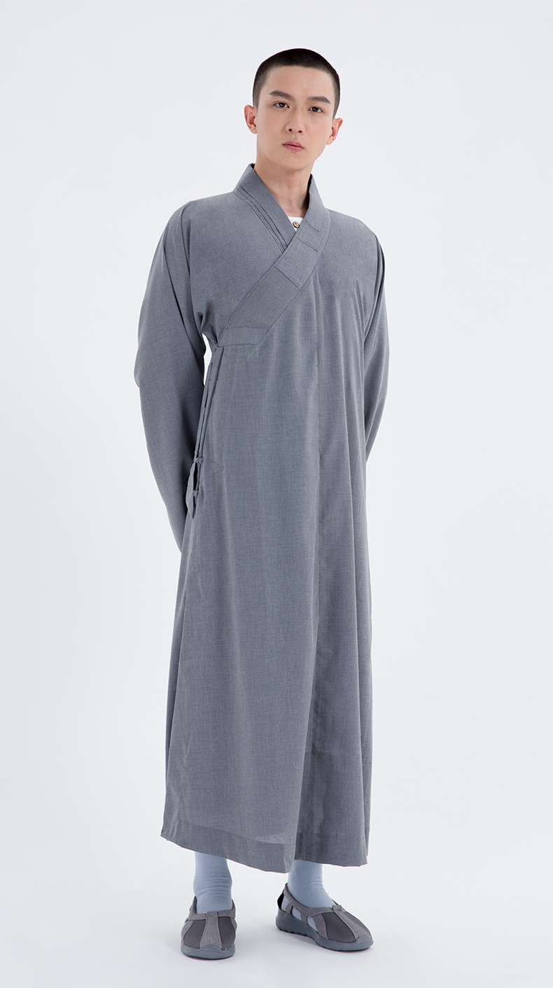 觉牌僧服夏季长褂薄款棉麻冰丝透气罗汉衫僧装大褂男女僧衣和尚服