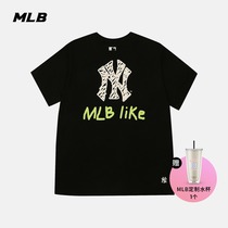MLB official mens and womens T-shirt Tanabata couple LIKE series short-sleeved sports leisure 21 years of summer new TS15