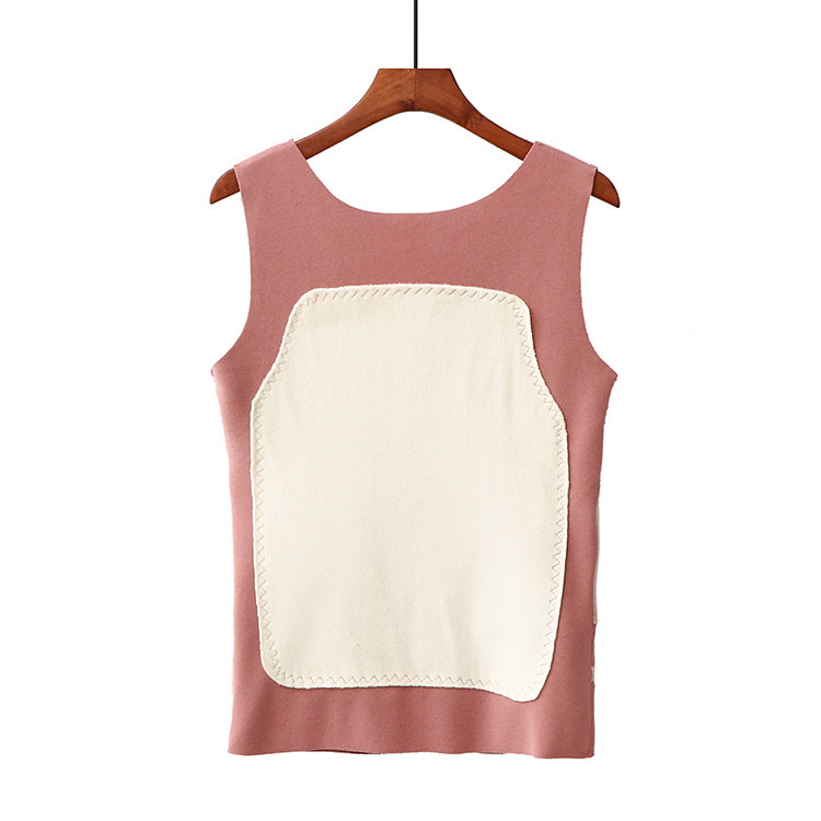 双面德绒背心女士加绒加厚护肚护腰吊带上衣内搭无痕打底衫秋冬季