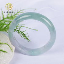 Great Jubilee Myanmar natural Class a jadeite glutinous ice floating green flower dress bracelet son noble concubine female Taobao live broadcast