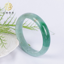 Great Jubilee Myanmar natural Class a Jade Jade waxy ice seed flower green flower bracelet son noble concubine female Taobao live broadcast