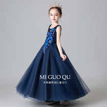 Childrens dress Princess dress girl domineering catwalk piano performance girl host evening dress high-end fashion