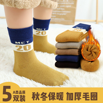Children's thick socks thickened in winter and velvet boys and girls in pure cotton stockings