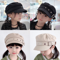 Girl hat spring and autumn thin sunscreen childrens hat Korean version of Joker Japanese baby hat autumn and winter