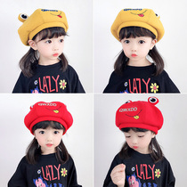 Childrens hats spring and autumn male and female baby frog beret cute super cute thick hairy Korean version wild winter