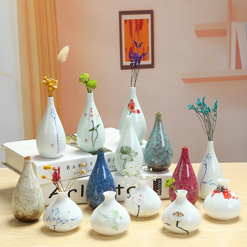 All over the sky star, ceramic white porcelain vase small pure and fresh and hydroponic dried flower flower implement I and contracted household adornment desktop furnishing articles