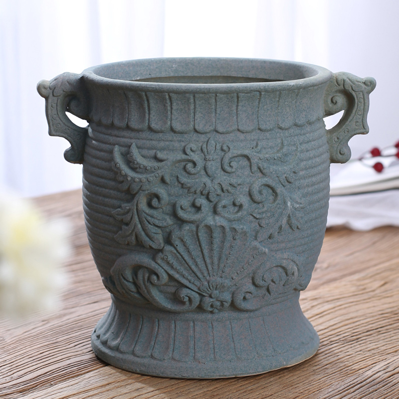More meat plant flowerpot More than old running the banyan ceramics ceramic flower implement green asparagus orchid flower POTS dry flower vase