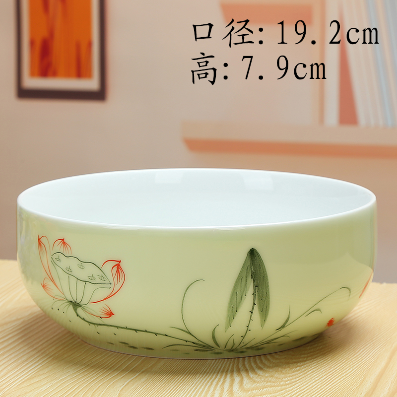 Refers to flower POTS bowl lotus copper grass flower pot without hole, water lily hydroponic flower pot large fleshy flowerpot platter ceramics