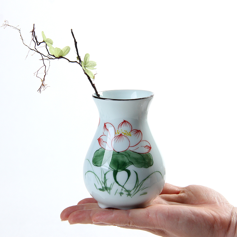 Water raise money plant ceramic vases, flower receptacle copper wire grass the plants flower pot hydroponic hyacinth flower implement indoor desktop furnishing articles