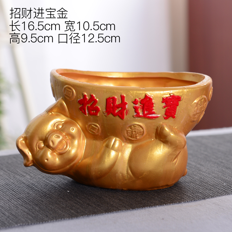 Restoring ancient ways is rich pig ceramic flower pot rich banyan tree European flower implement move flowerpot lucky auspicious pig and flower POTS