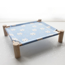 Dog bed off-the-ground moisture-proof detachable and washable small solid wood pet bed Cat bed Teddy kennel Net red four seasons universal cat nest