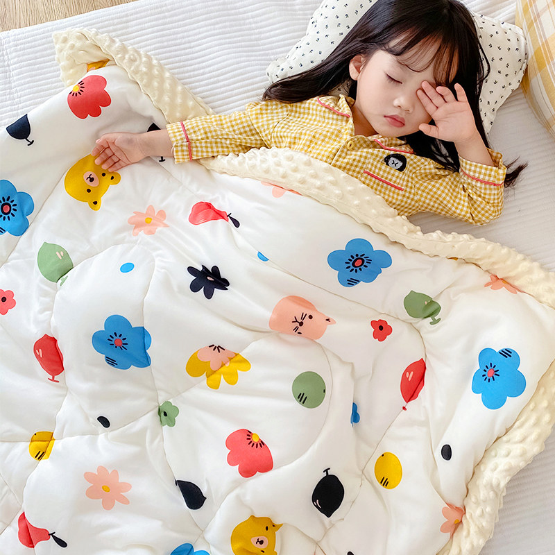 婴儿被子秋冬新生宝宝小被子冬季加厚儿童棉被幼儿园盖被四季通用