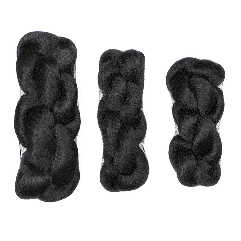Costume wig braid hair bun pure hair silk baseless twist package photo studio Hanfu cos forehead fairy hair pack