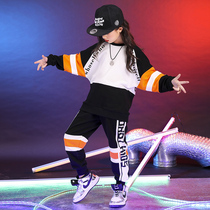 Childrens hip-hop suits hip-hop costumes girls jazz dance clothes plus velvet class clothes primary school students sports clothing