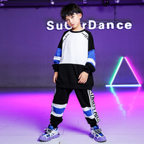 Boys hip-hop clothing childrens spring and autumn hip-hop suits handsome costumes girls plus velvet primary school sports class uniforms