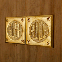 Creative Retro Brass Push-and-pull Cards Restaurant Cafe Bar American Logo Cards Sweet Tips Doorplate Decoration Cards
