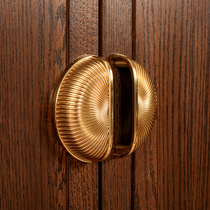 Retro brass semi-circle handle style light lavish shoes cabinet drawers cupboard wardrobe door European-style brief shell door handle