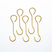 Nordic simple s hook Kitchen kitchenware storage hook s solid brass innovative hanging clothes single hook Light luxury closed mouth