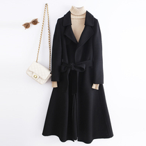 Anti-season new cashmere double-sided woolen coat mid-length Korean slim wool niqab coat trend 2021