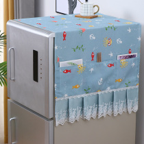 Manben fridge cover dust cover single double door open home cloth art fridge cover towels Haier kitchen anti-oil fridge cover cloth