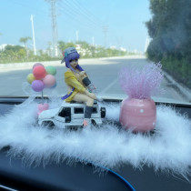 Car swing piece 2022 new upscale on-board middle control terrace incense mesh red inside red car for a paparazzi adornment