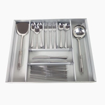 Kitchen cabinet knife and fork plate aluminum alloy drawer partition Weimans baking tableware chopsticks spoon storage storage box