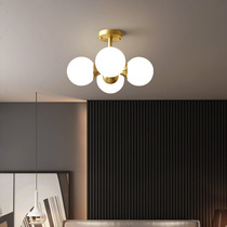 Nordic luxury magic bean ceiling lamp modern simple personality creative dining room living room master bedroom room all copper lamps