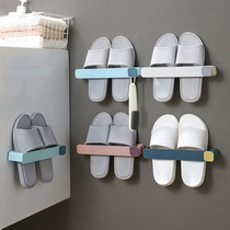 Bathroom slippers are free of punching wall wall hanging toilet shelf hooking toilet containment artifact folding shoes