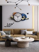 Nordic wall clock living room creative modern personality Wall watch home fashion light luxury Net red decoration simple clock