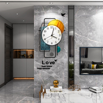 Nordic minimalist wall clock Net red watch fashion home living room wall clock modern minimalist restaurant decoration wall watch